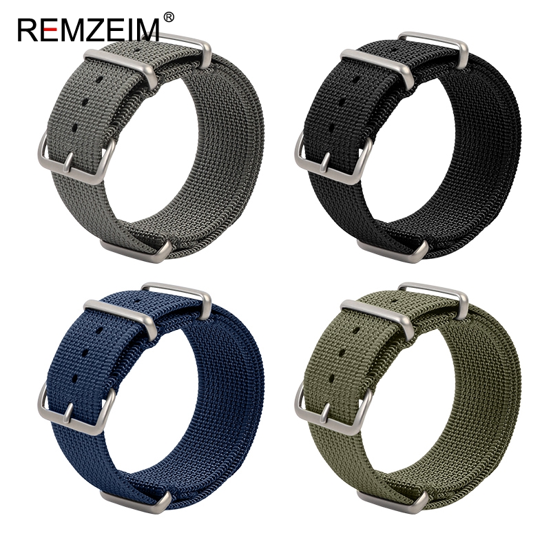 Nylon Nato Strap - 新しいリブナイロン時計ストラップ 18 ミリメートル 20 ミリメートル 22