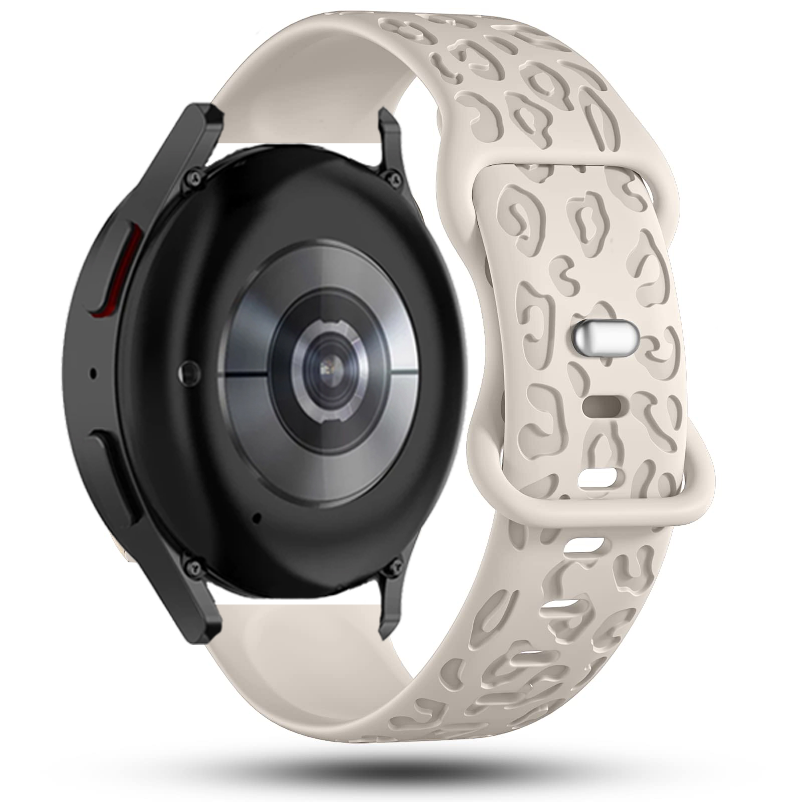 Titan Smartwatch Accessories - サムスンギャラクシーウォッチ用シリコンストラップ,サムスンギャラクシーウォッチ用シリコンブレスレット6/5/4/クラシック/5/プロ/3/アクティブ2,ヒョウ,20mm,huagt 2 2e