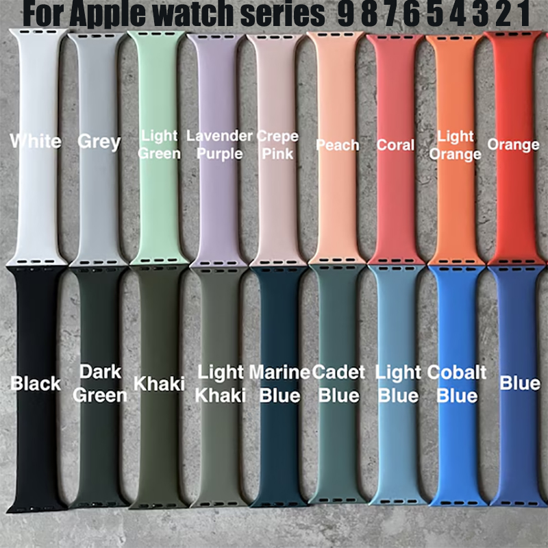 Sport Loop Strap - Apple Watch用シリコンストラップ,iwatchシリーズ9,8,7,6,se,ultra 2ケース,40mm, 44mm, 45mm, 41mm