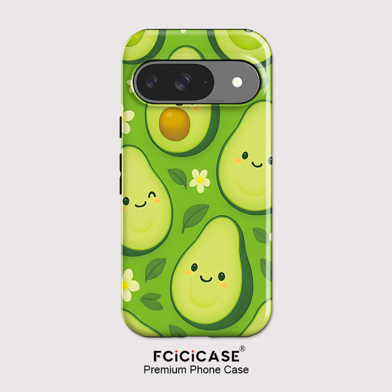 Google Pixel 9 Pro - Fcicicase Pixel 10 Pro XL用 アボカドフラワー柄