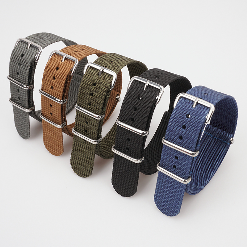 Nylon Nato Strap - リブナイロンストラップセイコー軍事弾道生地交換プレミアム品質ナイロン時計バンド 18 20 ミリメートル 22 ミリメートルバンドアクセサリー