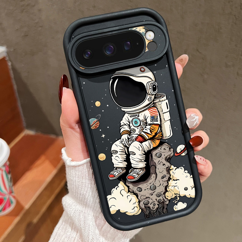 Google Pixel 9 Pro - 漫画風宇宙飛行士プリントTPUスマホケース Google Pixel 10 8 7