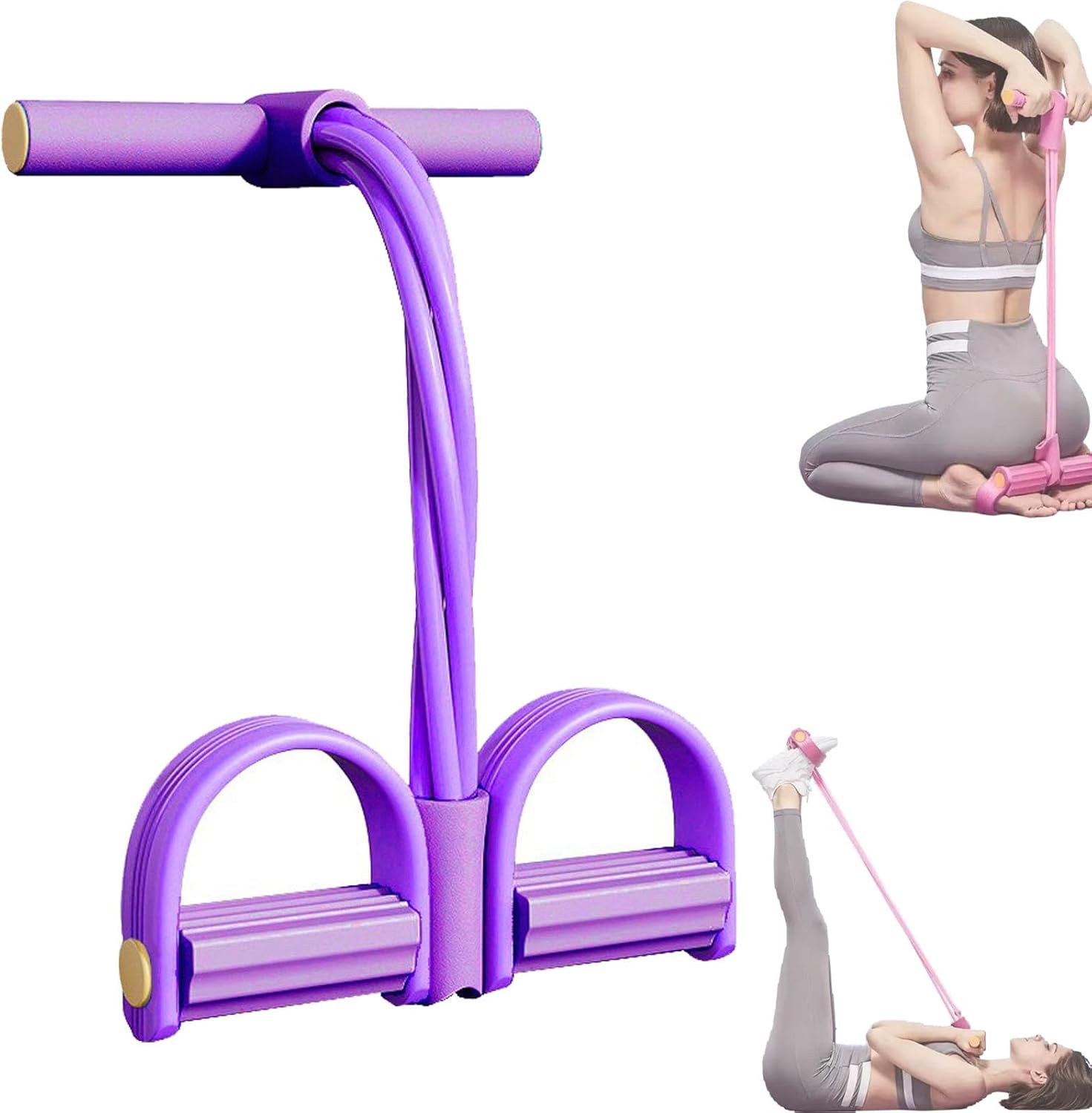 Milanaise Mesh Band - 4/6チューブ式テンショナー多機能家庭用フィットネスヨガ腹筋強化弾性バンドテンションロープ腹筋補助器具