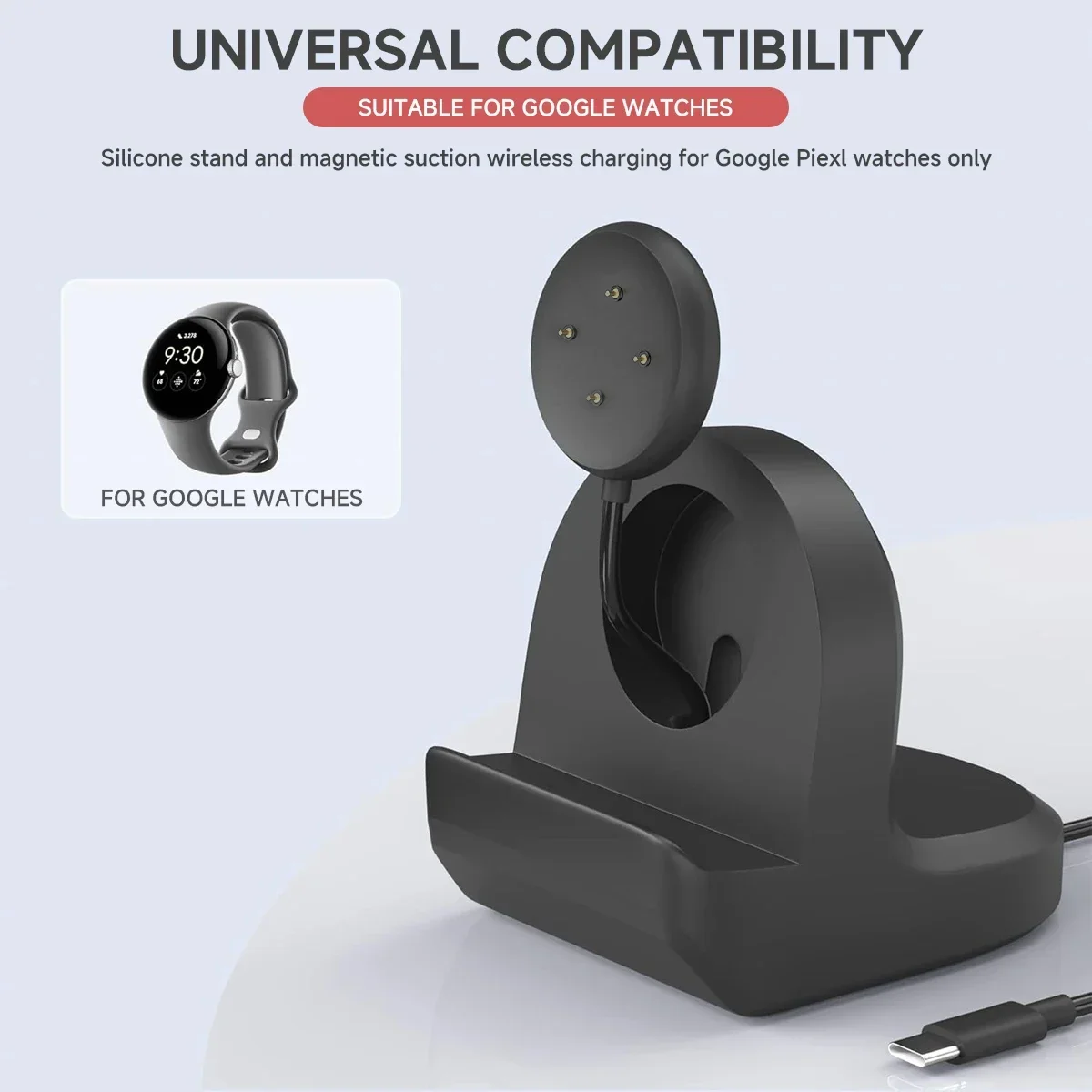 ソフトシリコン充電クレードルドック ワイヤレス充電スタンド  - Wireless Charger Watch のレビューと価格