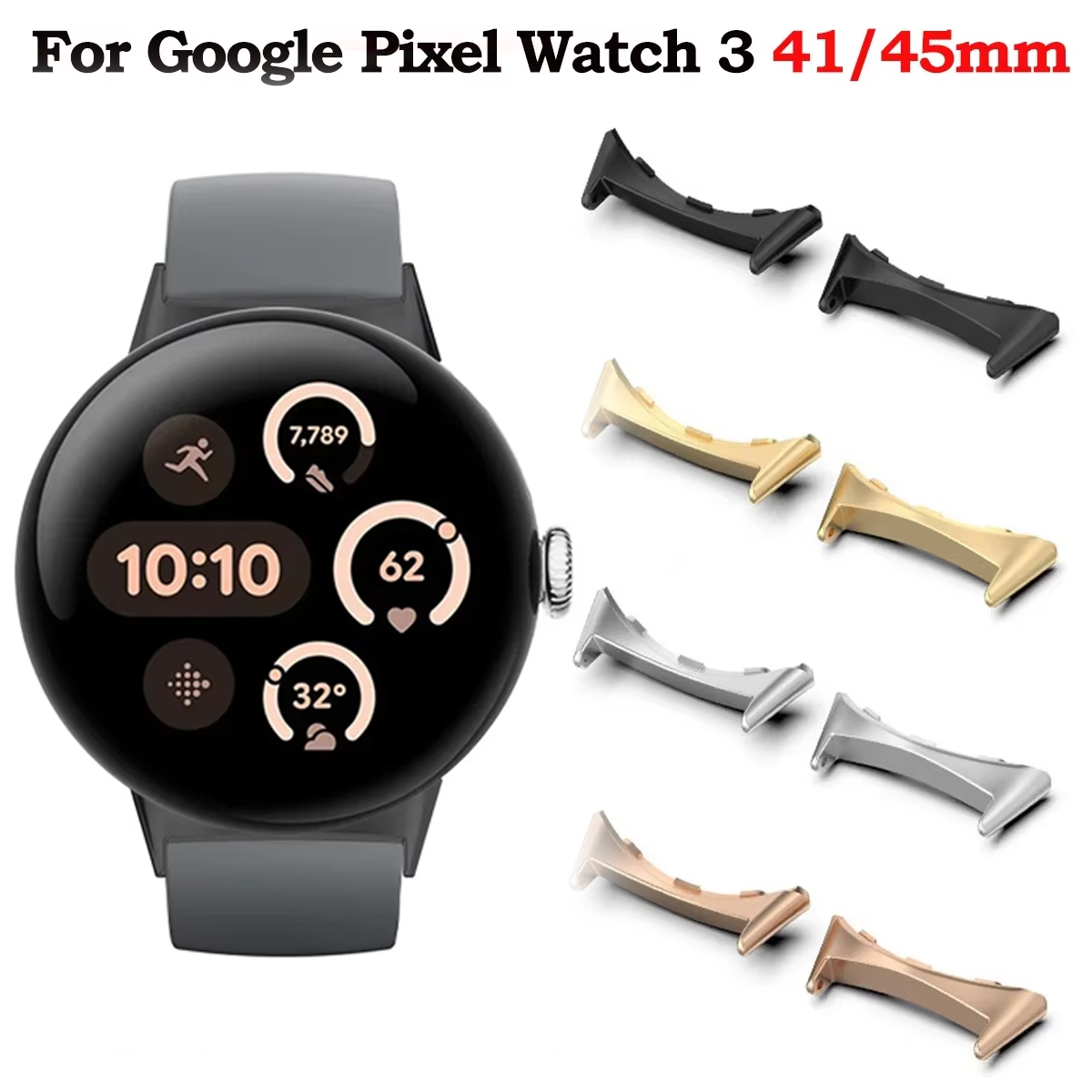 Google Pixel 3用ウォッチストラップコネクタアダ - Smartwatch Watch Accessories のレビューと価格