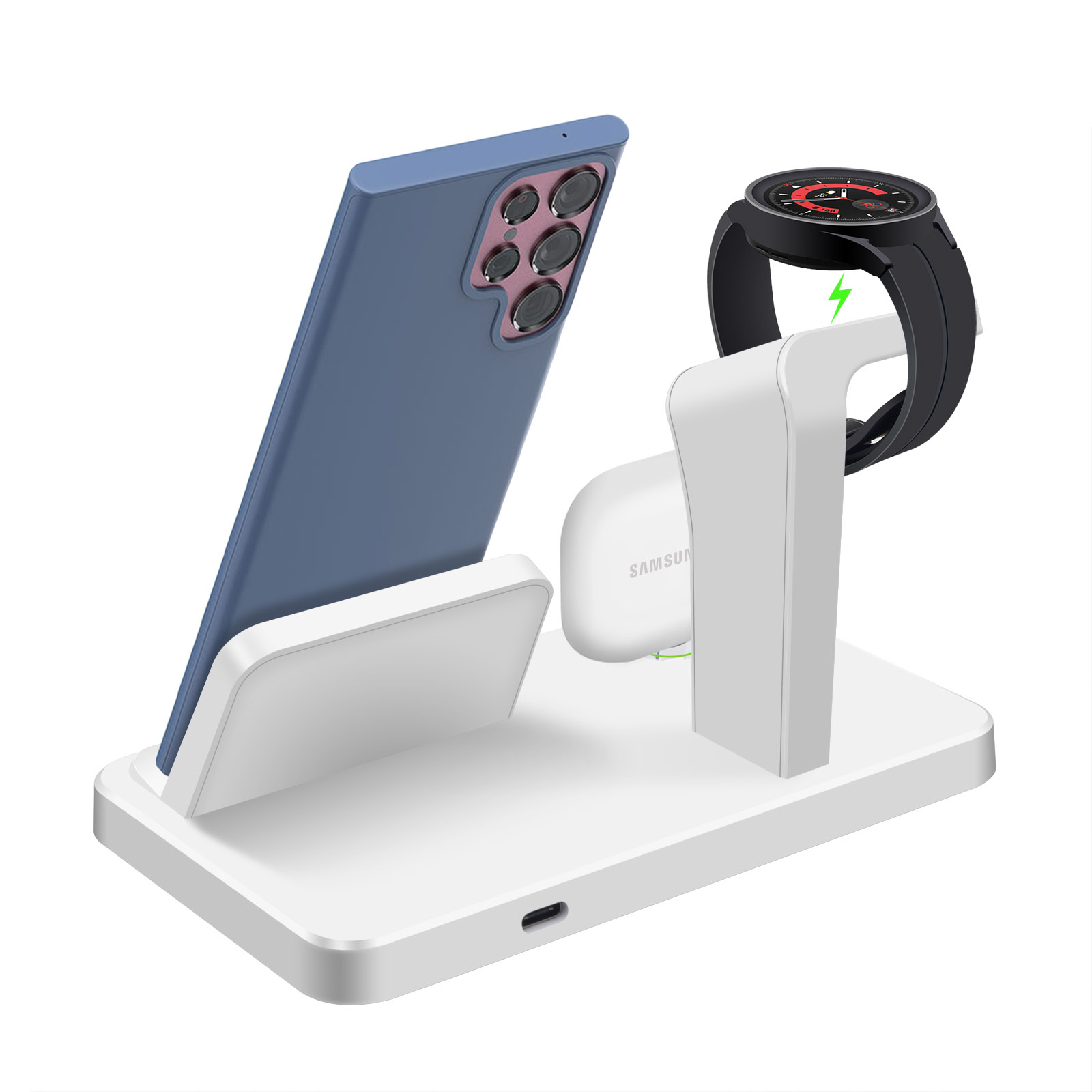 デスク用3-in-1 Type Cポートワイヤレス充電ドック - Wireless Charger Watch のレビューと価格