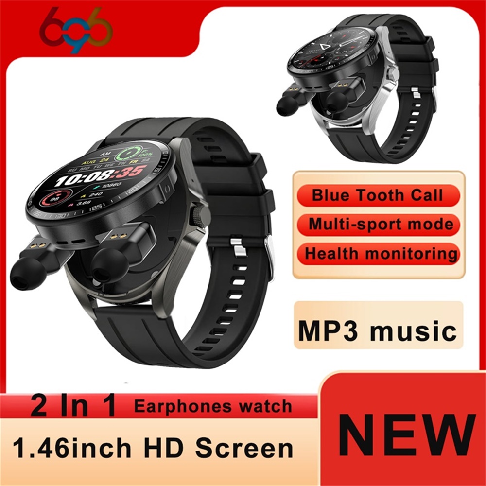 696新型スマートウォッチヘッドホン2in1ブルートゥース通 - Smartwatch Headset のレビューと価格
