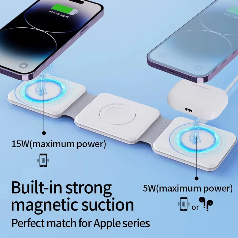 ユニバーサルQi2磁気折りたたみ式充電ステーション、iPho - Wireless Charger Watch のレビューと価格