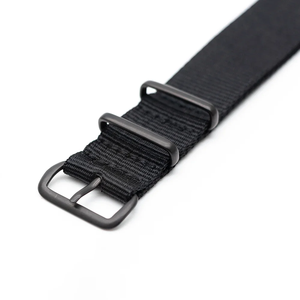 黒ナイロン時計バンド機械式時計スポーツブレスレット交換ストラ - Nylon Nato Strap のレビューと価格