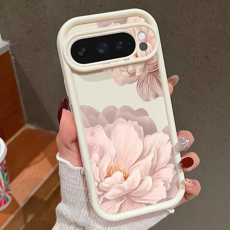 ピンクの花柄ソフトTPUスマホケース Google Pixe - Google Pixel 9 Pro のレビューと価格