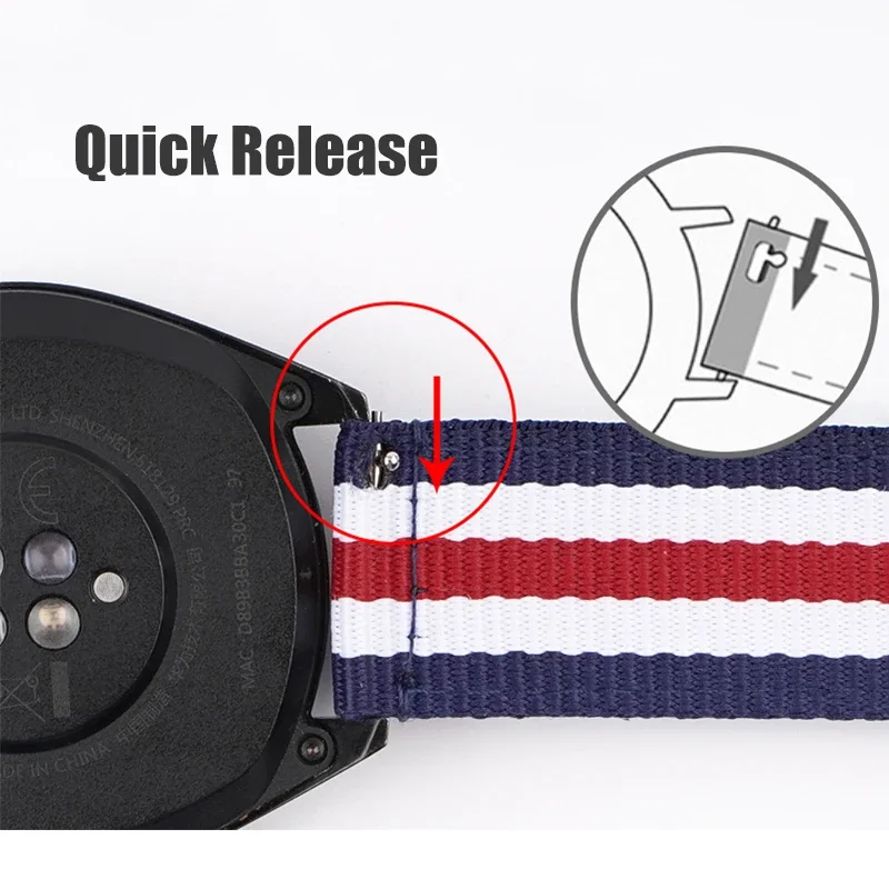 20 ミリメートル 22 ミリメートル織ナイロンストラップサ - Nylon Nato Strap のレビューと価格