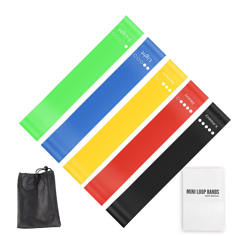5本セット TPEレジスタンスバンドセット 収納バッグ＆マニ - Milanaise Mesh Band のレビューと価格