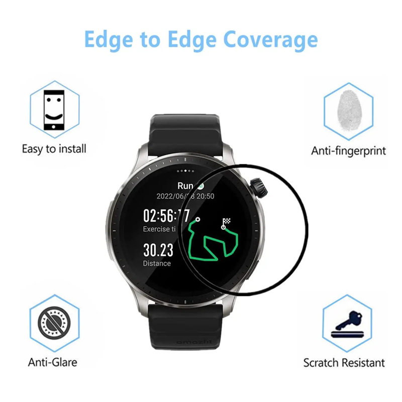 スマートウォッチ用HD曲面スクリーン保護フィルム,Amazf - Amazfit Smartwatch Accessories のレビューと価格