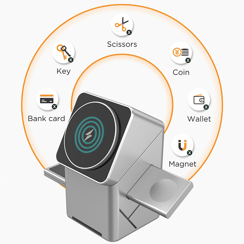 15Wタッチ回転式磁気多機能3in1ワイヤレス充電器 iPh - Wireless Charger Watch のレビューと価格